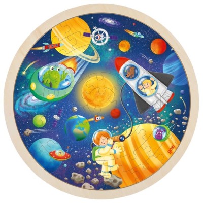 GOKI57365 Puzzle rotund Spațiu