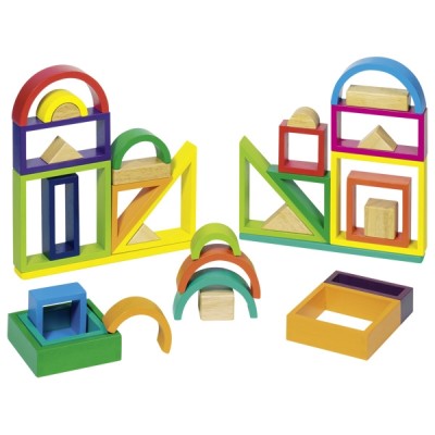 GOKI58655 Cuburi de construit – Curcubeu