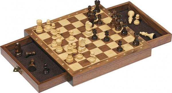 GOKI56919 Joc de șah magnetic cu sertare pentru piese