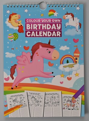 Calendarul aniversărilor de colorat