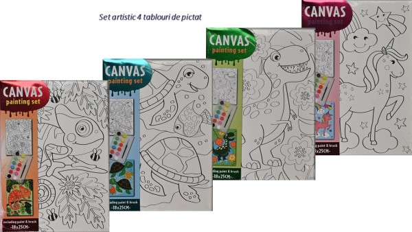 SET ARTISTIC Tablou de pictat Jungla/Dino/Viata marina/Unicorn