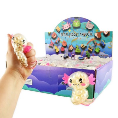 RB54262 JUCĂRIE ANTISTRES AXOLOTL CU PERLE (8 cm)