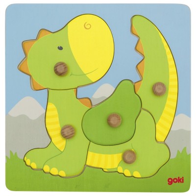 GOKI57553 Puzzle cu butoane - dragon (5 piese)