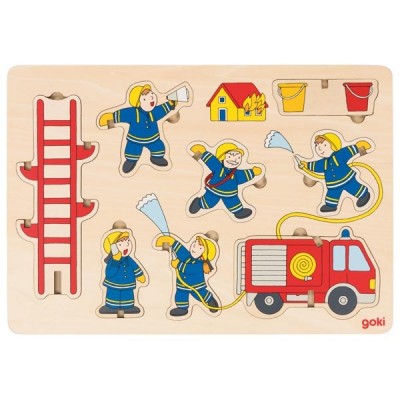 GOKI57471 Puzzle turn - brigada de pompieri (8 piese)
