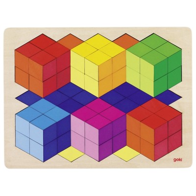GOKI57664 Puzzle geometric iluzia 3D (86 piese)