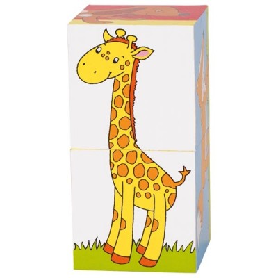 GOKI57725 Cuburi puzzle basic - animale